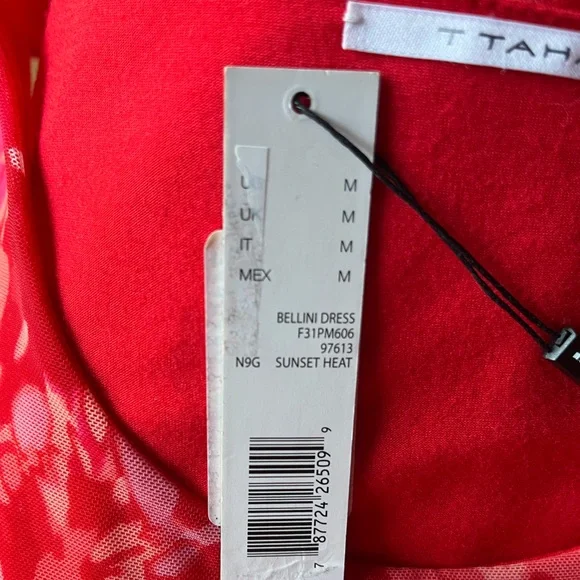 🌷 Tahari Pink and Red Ruched Sheath Midi Dress - NWT - Picture 7 of 9